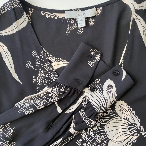 joie - long sleeve v neck blouse - Picture 4 of 8